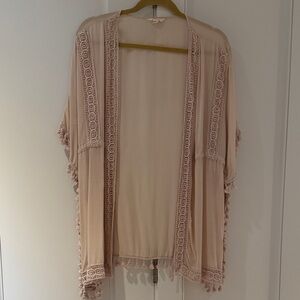 Freeway Cream Lace Trim Tunic